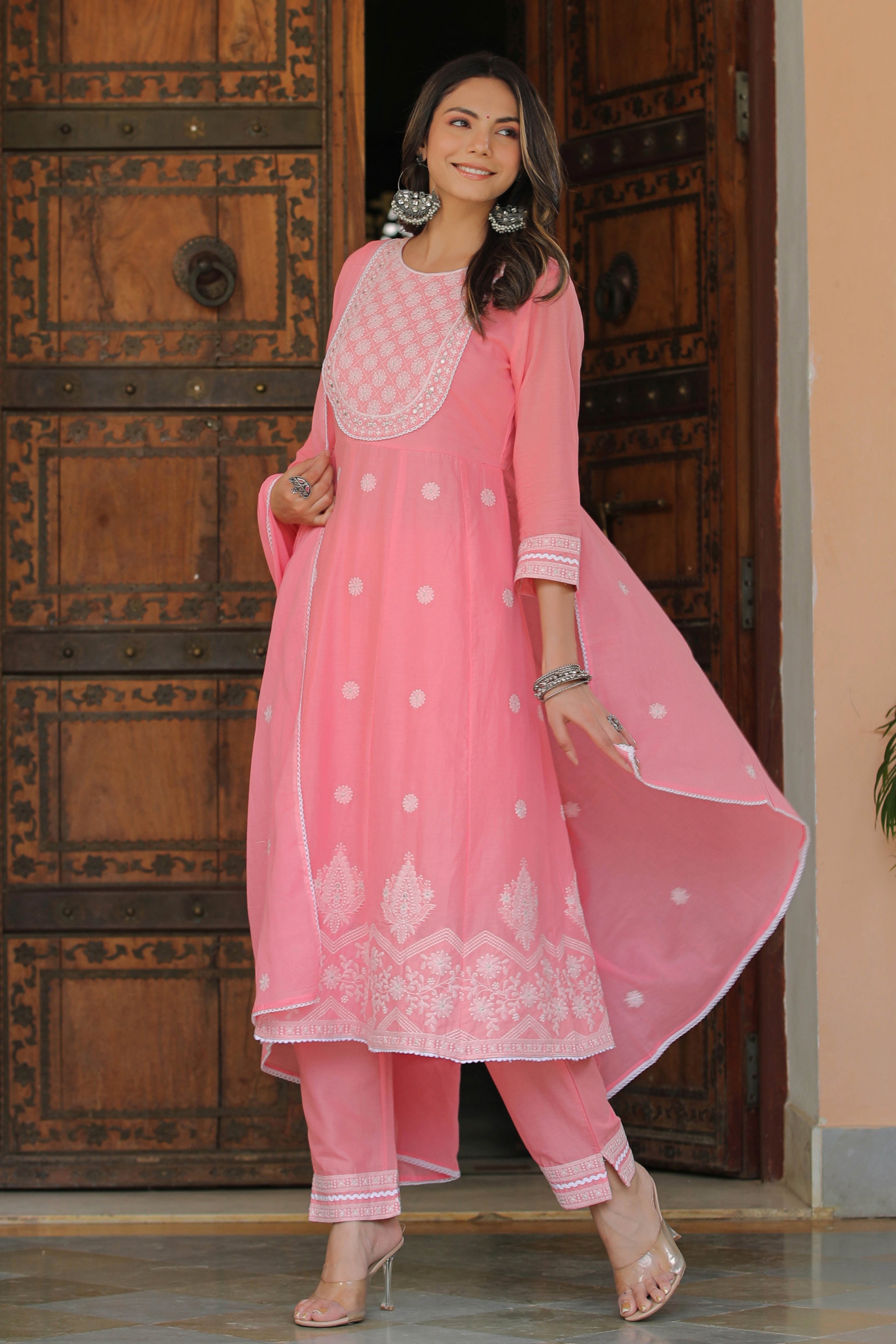  PINK EMBROIDERED SUIT 