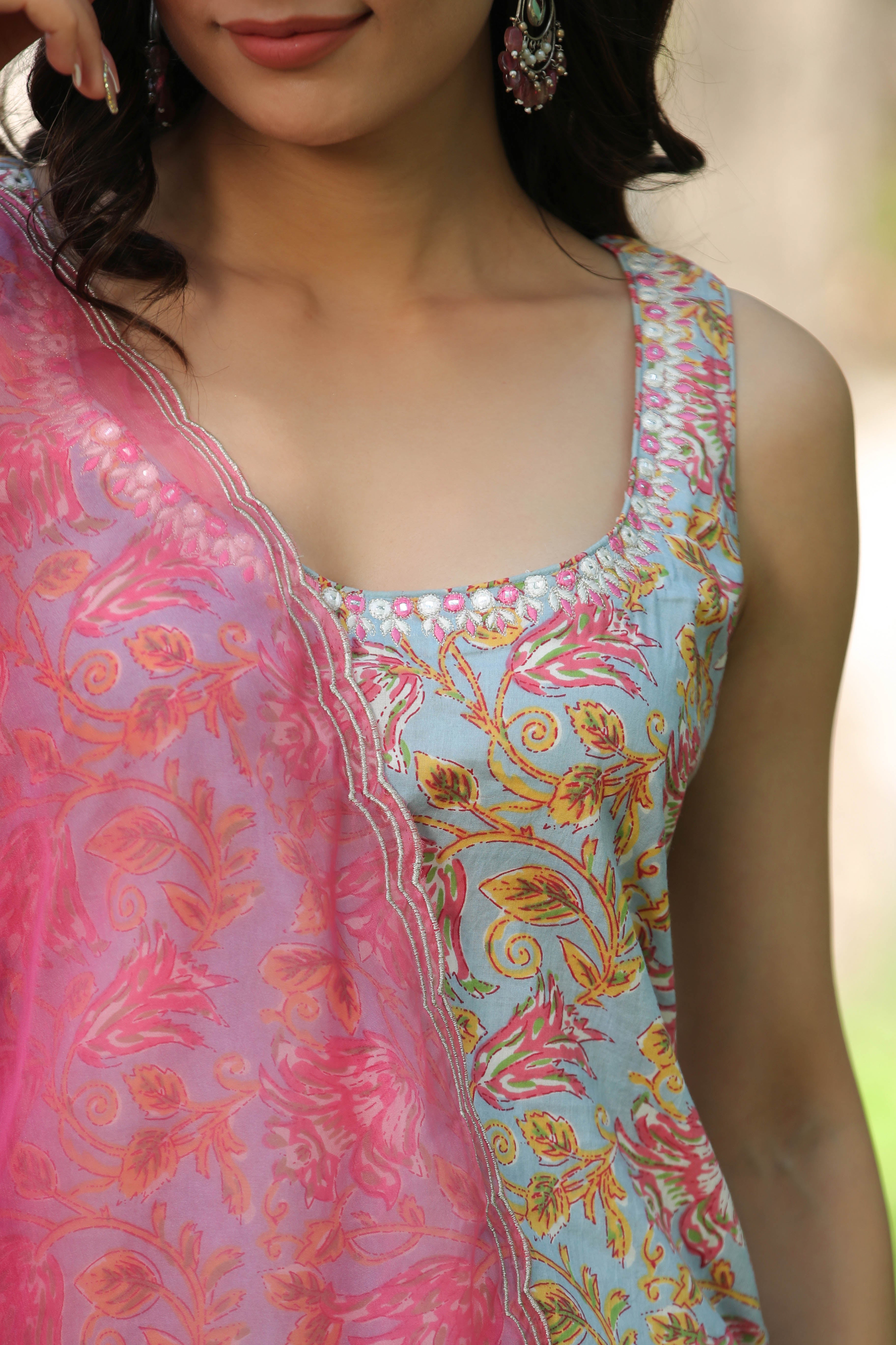 Printed Cotton Sharara