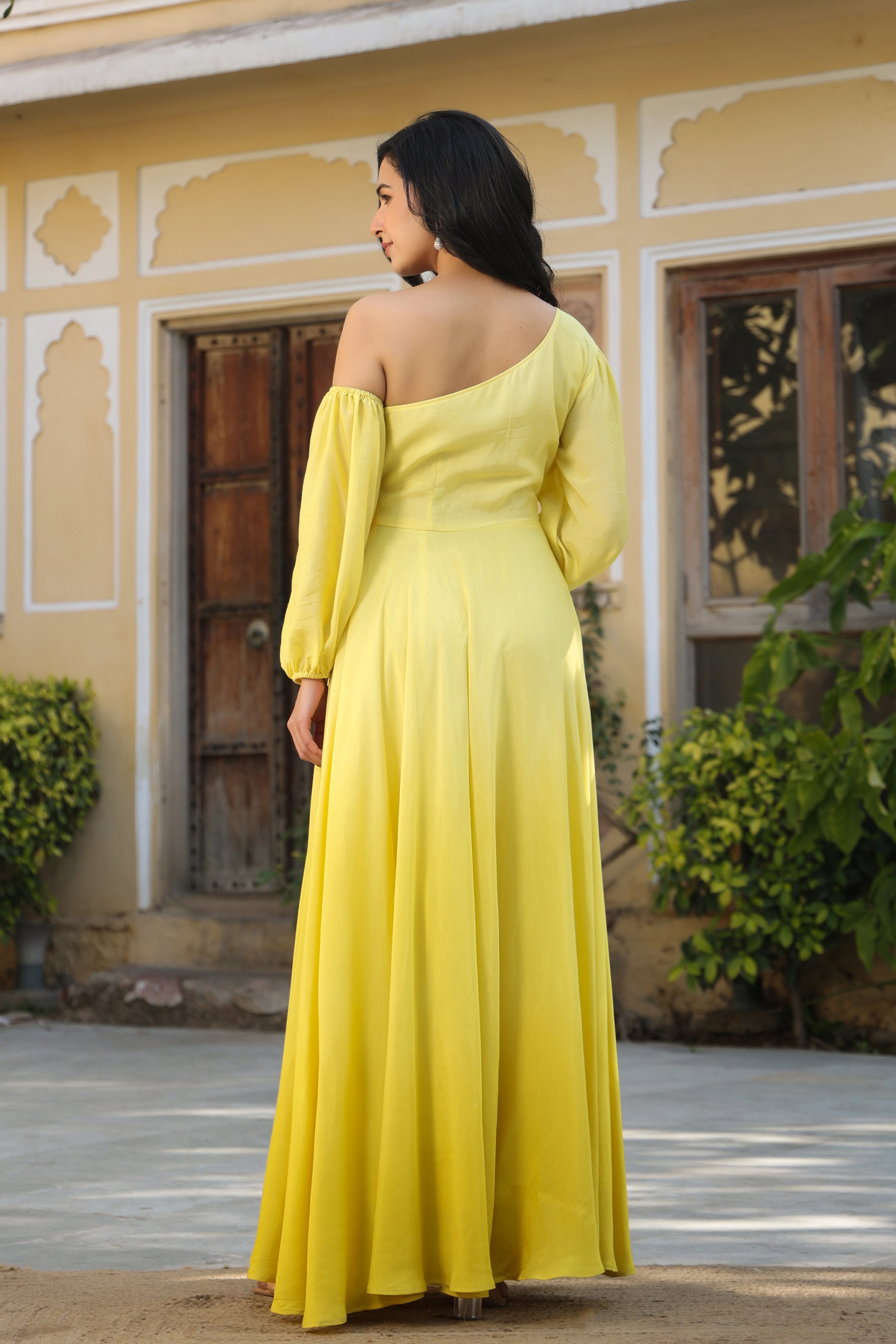 YELLOW OMBRE GOWN