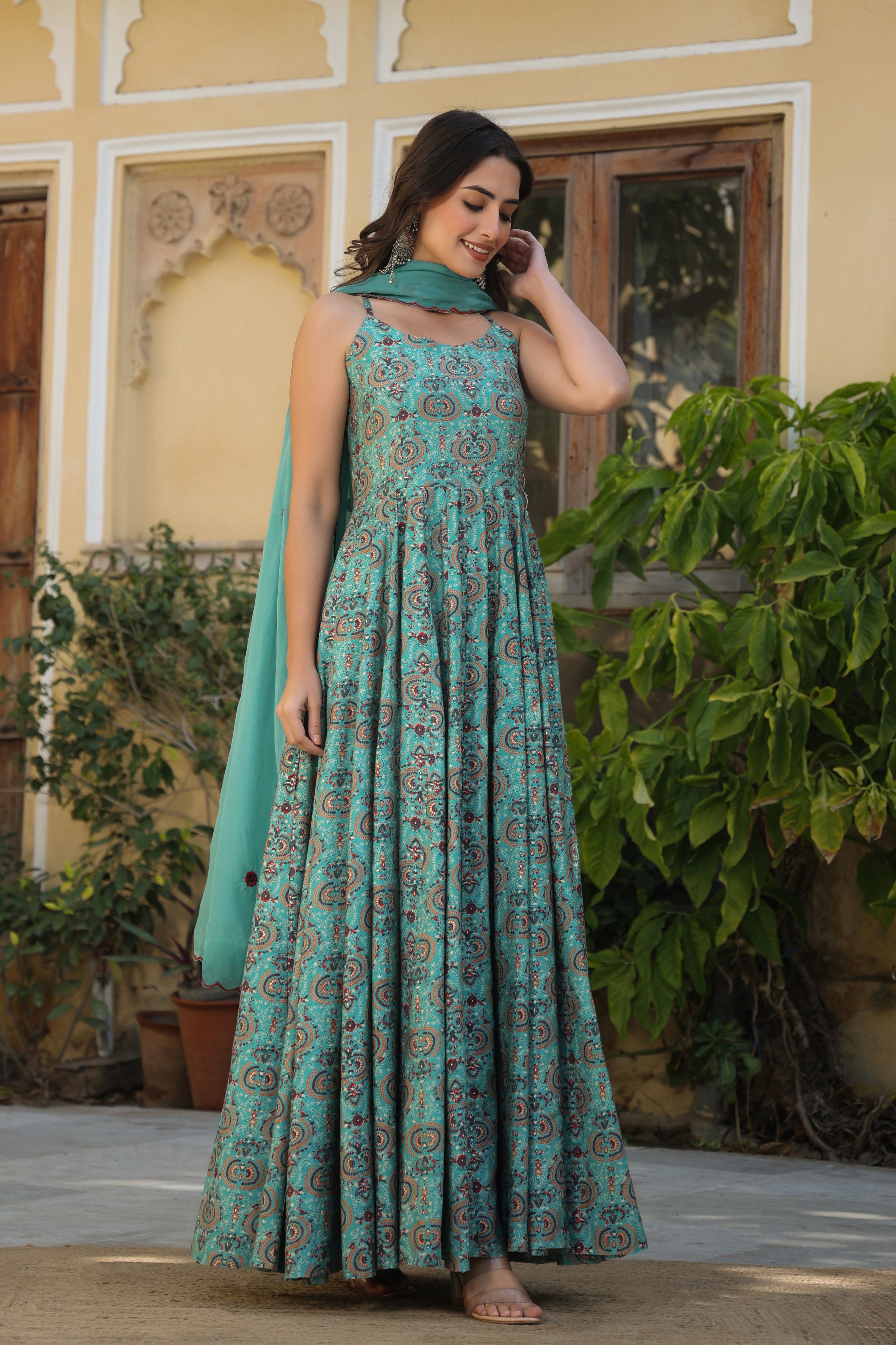 ETHNIC GOWN WITH DUPATTA